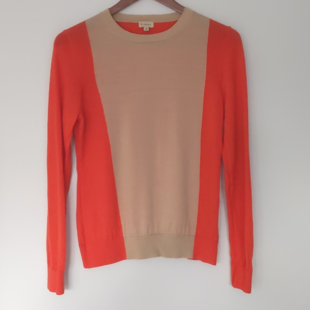Daniel Cremieux Red and Beige Crew Neck Sweater